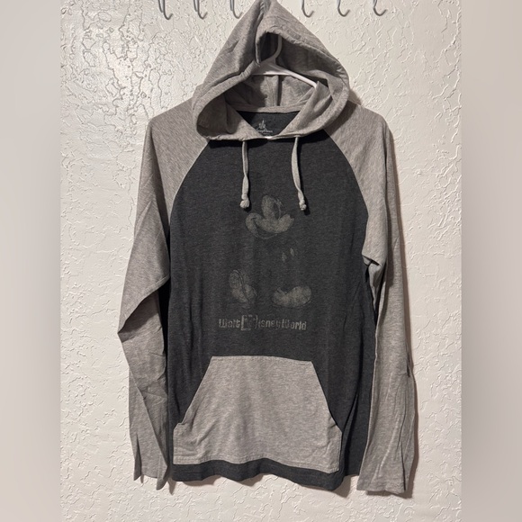 Disney Other - Disney Parks Walt Disney World Mickey Mouse Hooded Raglan Long Sleeve T-Shirt